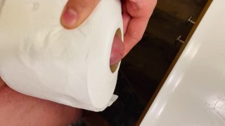 Toilet Paper roll Cumshot