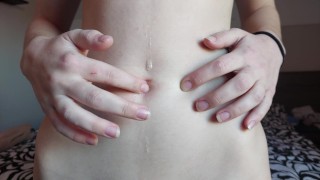 Belly button closeups and fingering