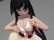 Preview 6 of Tohoku Zunko Boob Job Hentai 3D MMD Big Tits Cum Shoot Black Hair Color Edit Smixix