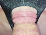 Preview 6 of Emily Hein gives Blowjob and Swallows Warm Cum Closeup - POV ASMR