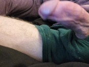 Preview 1 of Playing with my penis for over 10 minutes, dripping precum and orgasm to end.