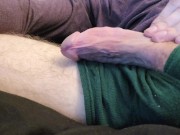 Preview 3 of Playing with my penis for over 10 minutes, dripping precum and orgasm to end.