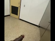 Preview 2 of Swinging my Dick in The Womens Restroom (By The Door)