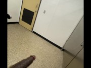 Preview 3 of Swinging my Dick in The Womens Restroom (By The Door)