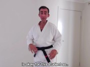 Preview 4 of YES SENSEI! - FEET OF FURY - STOMPING AND KICKING MY STUDENTS COCK - KUNG FU NUTCRACKER - PART 2