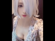 Preview 1 of 【個撮】白髪の神秘的な男の娘がオナニーする動画