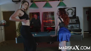 MARISKAX Esluna Love and Melina May share Sam's cock