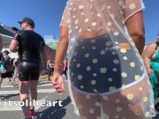Preview 4 of Sheer clothes walking around Folsom Street Fair