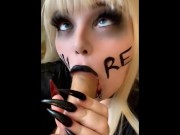 Preview 3 of Goth Whore gets a Face Full of Cum (Preview)