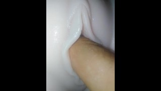 Sweet juice runs out of the wet and hot pussy. dripping pussy - sex doll