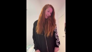 Busty teen stripping surprise