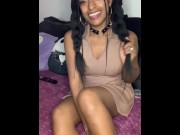 Ebony Latina Sucks Dick in Tan Dress | free xxx mobile videos - 16honeys.com