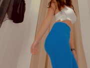 Preview 4 of Trying on gym wear in the dressing room - part 3