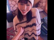 Preview 2 of Cute Asian snow bunny gets Fucked, multiple orgasms and eyes rolling. Animation re-work.