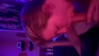 Choking and spitting onto daddy’s cock