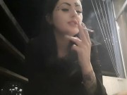 Preview 1 of Cigarette smoking fetish by Dominatrix Nika. Mistress seduces you with her strapon