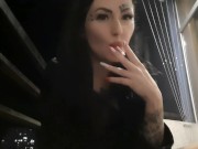 Preview 4 of Cigarette smoking fetish by Dominatrix Nika. Mistress seduces you with her strapon