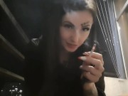 Preview 5 of Cigarette smoking fetish by Dominatrix Nika. Mistress seduces you with her strapon