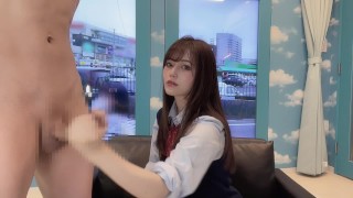 [POV]Japanese amateur babe doing handjob in bloomers gym clothes[yunapan_channel]