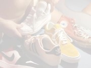 Preview 5 of Sneakerjoy, cumming on the yellow Vans