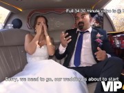 Preview 3 of VIP4K. Bride permits husband to watch her having ass scored in limo