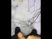 Preview 6 of Compilation of Outdoor Pissing In The Snow During My Recent Weekend Of Winter Camping