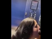 Preview 4 of stranger sucks my dick in the elevator