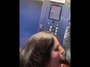 Preview 6 of stranger sucks my dick in the elevator