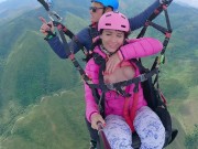 Preview 5 of SQUIRTING while PARAGLIDING in 2200 m above the sea ( 7000 feet )