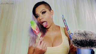 ASMR Lollipop Sucking and Licking