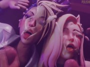 Preview 2 of Jacking Of On The K/DA Sluts Until They Get A Big Facial