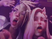 Preview 3 of Jacking Of On The K/DA Sluts Until They Get A Big Facial