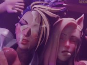 Preview 4 of Jacking Of On The K/DA Sluts Until They Get A Big Facial