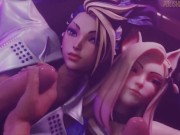 Preview 5 of Jacking Of On The K/DA Sluts Until They Get A Big Facial