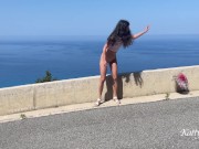 Preview 2 of Pissing and getting a golden shower on my face in an exotic place