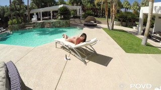 Busty All Natural Asian Jade Kush Takes On A Big Dick Poolside