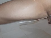 Preview 6 of After Sex Goldenshower Creampie Grooling Shower Piss !