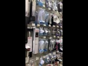 Preview 1 of Remote Control Lovense Lush Play in Public Ace Hardware Store Hiding Back Orgasms