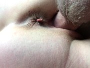 Preview 6 of Husband tastes my wet slimy used cum cunt. Close-up pussy fuck and lick.