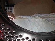 Preview 4 of Domination in laundry. Housewife fucked in the washing machine. f