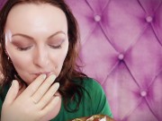 Preview 6 of ASMR and close-ups: Giantess Vore Fetish - Eating Cars from chocolate. Braces. (Arya Grander)