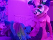Preview 2 of Horny Furries Fuck In College Dorm And Almost Get Caught