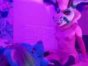 Preview 4 of Horny Furries Fuck In College Dorm And Almost Get Caught