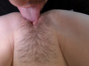 Preview 2 of EXTREME CLOSE UP clit licking and eating my sweet young pussy with squirting orgasm asmr
