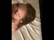 Preview 4 of Baby face gives blowjob in hotel room