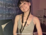 Preview 2 of Petite Brunette Tells You How To Cum