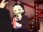 Preview 1 of Hentai Uncensored Cute Nezuko is fucked by Tanjiro in the gym bedroom Demon Slayer Anime 3D