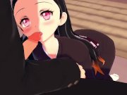 Preview 4 of Hentai Uncensored Cute Nezuko is fucked by Tanjiro in the gym bedroom Demon Slayer Anime 3D