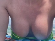 Preview 6 of Part2 ArtemisiaLove enjoying the beach in Florida with her big tits(Twitter:Artemisialove9