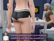 Preview 4 of Teen Slut Used by Old Man in Front of Boyfriend - DDSims